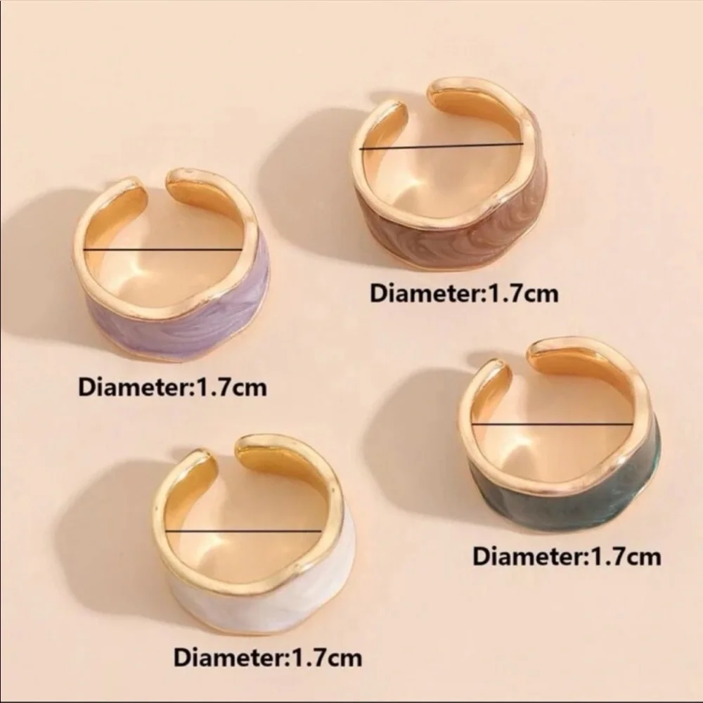 marbled gold cuff ring 4/$13! - Picture 3 of 5